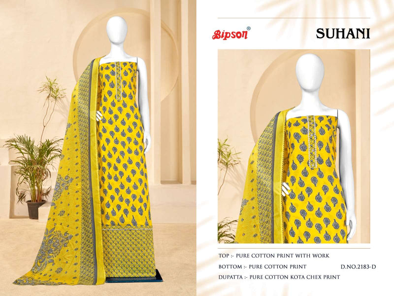 Bipson Suhani 2183 Adorable Print With Work Salwar Kameez