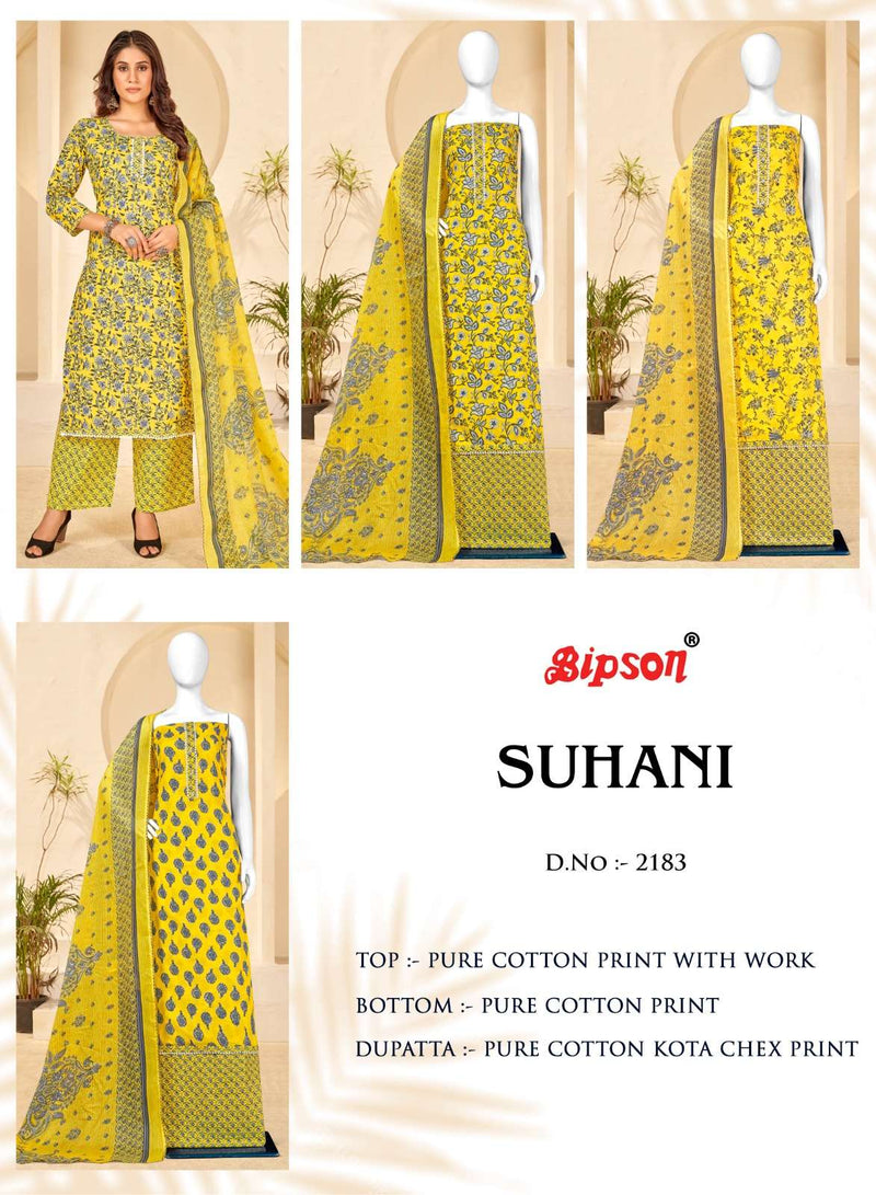 Bipson Suhani 2183 Adorable Print With Work Salwar Kameez