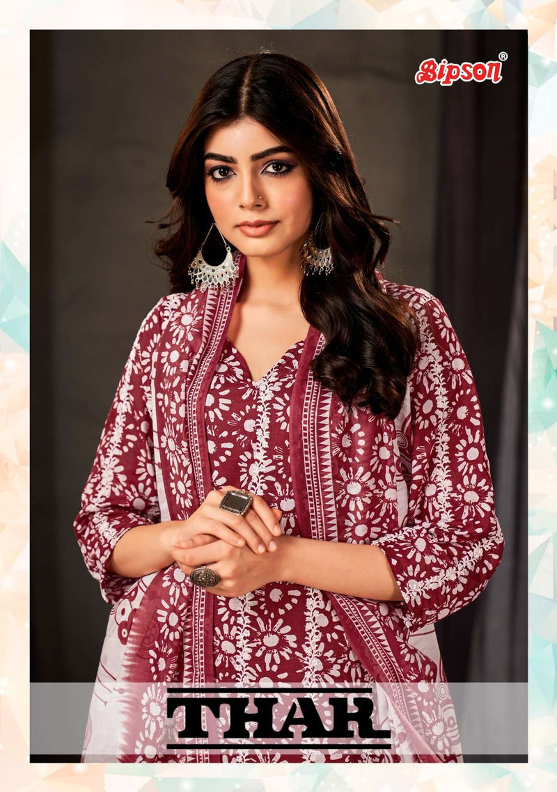 Bipson Thar 2182 Amazing White Thread Work Salwar Kameez Material