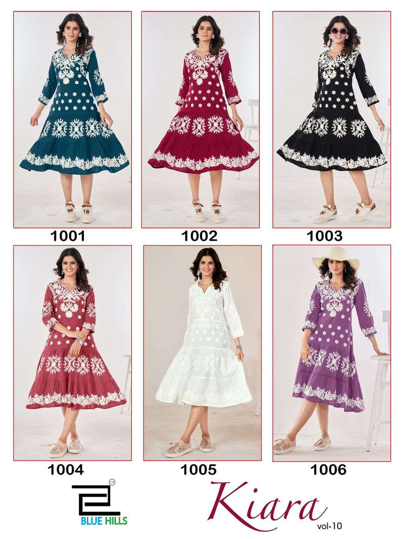Blue Hills Kiara Vol 10 Rayon Lucknavi Work Casual Wear Kurti