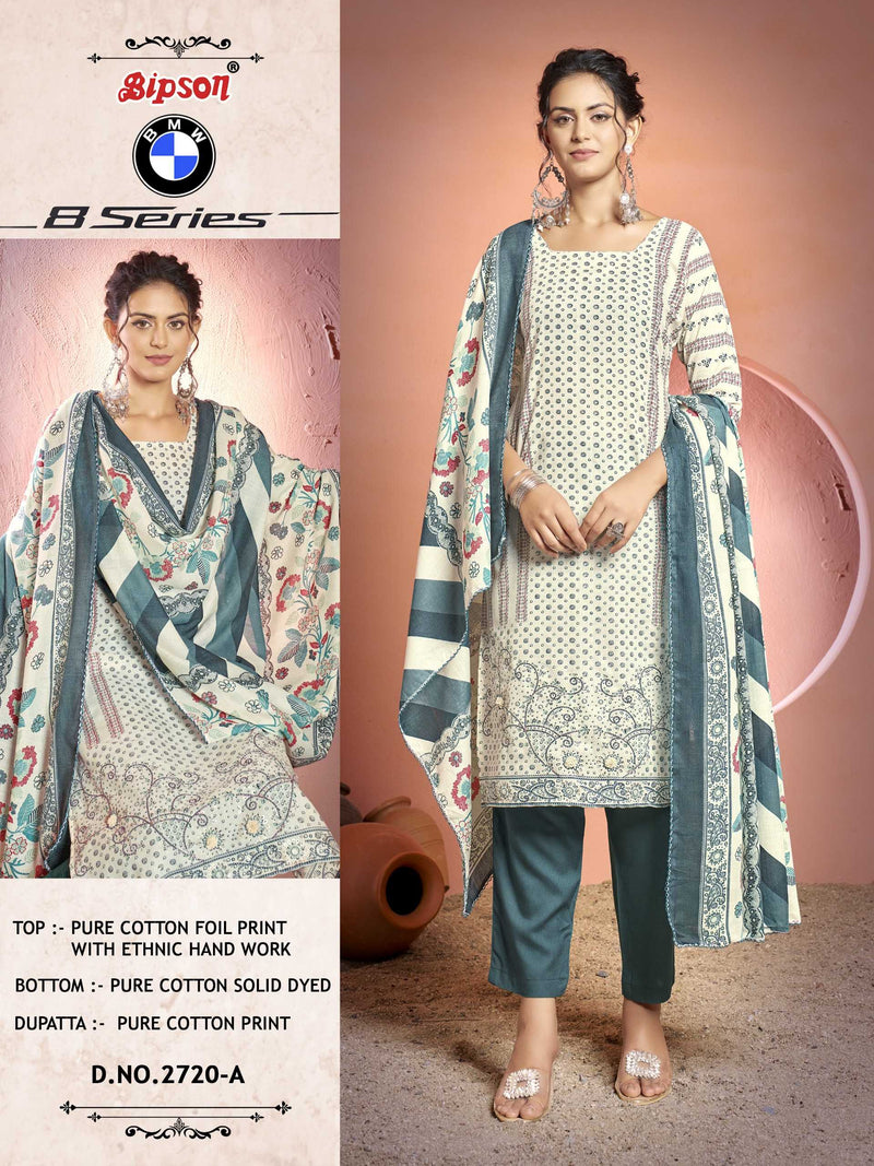 Bipson Fashion Bmw 8 Series 2720 Cotton Print Unstitched Salwar Suit