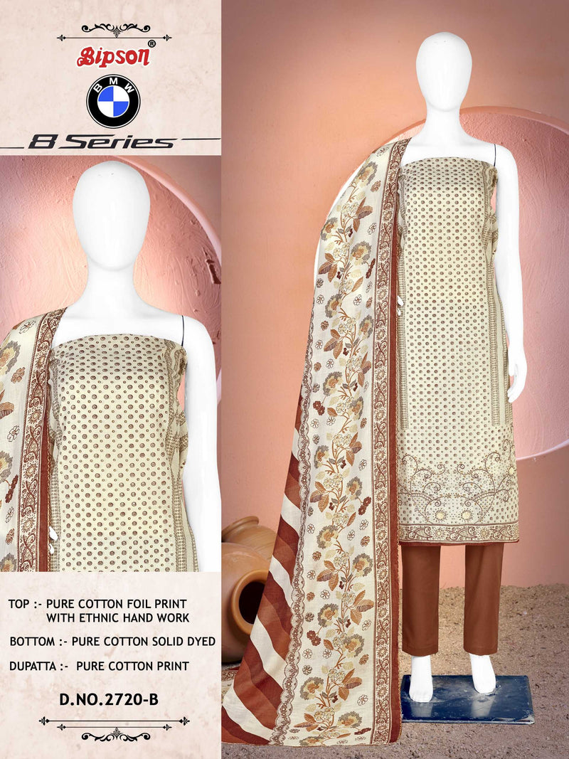 Bipson Fashion Bmw 8 Series 2720 Cotton Print Unstitched Salwar Suit