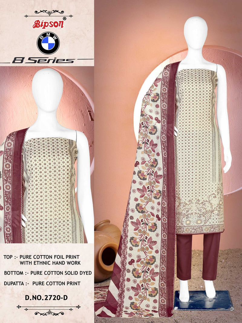 Bipson Fashion Bmw 8 Series 2720 Cotton Print Unstitched Salwar Suit