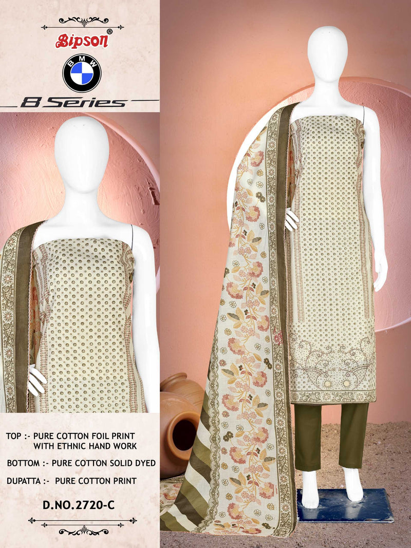Bipson Fashion Bmw 8 Series 2720 Cotton Print Unstitched Salwar Suit
