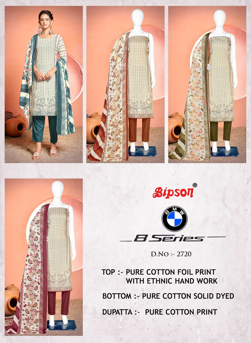 Bipson Fashion Bmw 8 Series 2720 Cotton Print Unstitched Salwar Suit