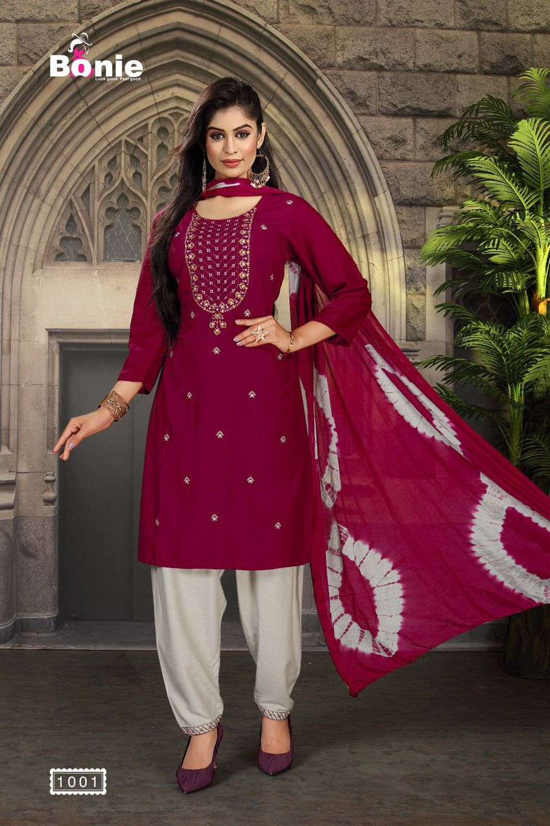 Bonie Mitali 2 Heavy Rayon Fabric Readymade Suit Catalog