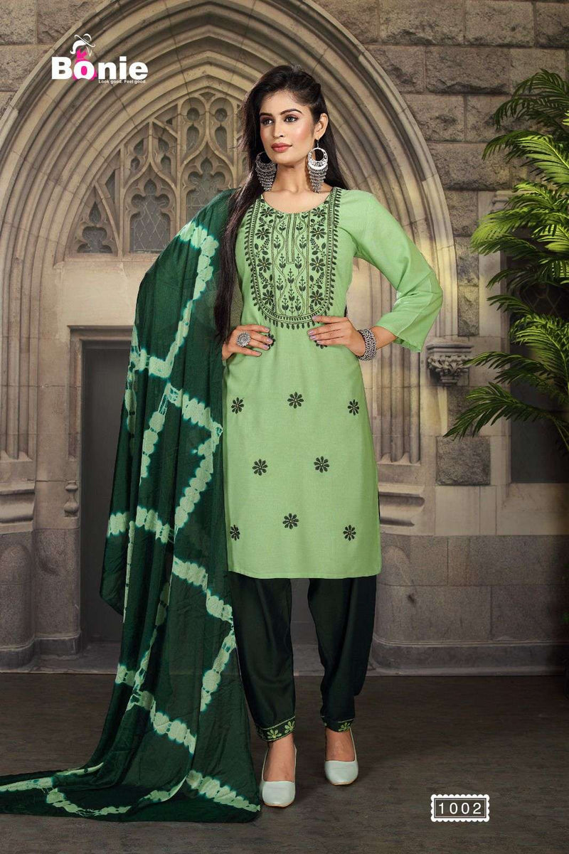 Bonie Mitali 2 Heavy Rayon Fabric Readymade Suit Catalog