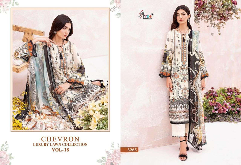 Shree Fabs Chevron Luxury Lawn Collection Vol 18 Pure Lawn Pakistani Salwar Suits