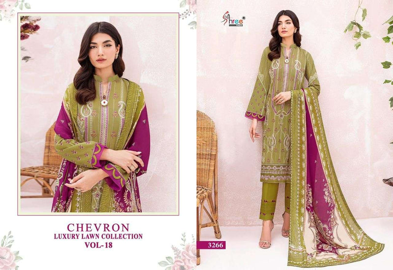 Shree Fabs Chevron Luxury Lawn Collection Vol 18 Pure Lawn Pakistani Salwar Suits