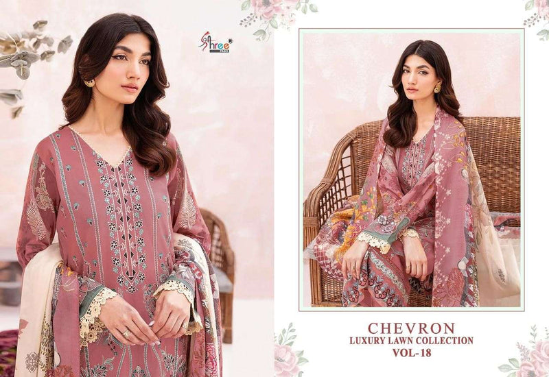 Shree Fabs Chevron Luxury Lawn Collection Vol 18 Pure Lawn Pakistani Salwar Suits