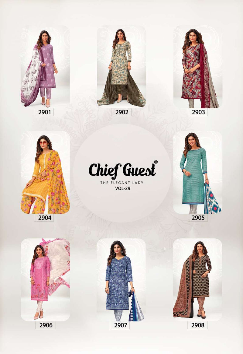 Chief Guest Vol 29 By Deeptex Prints Beautiful Designs Cotton Ladies Dress Materials Catalogue