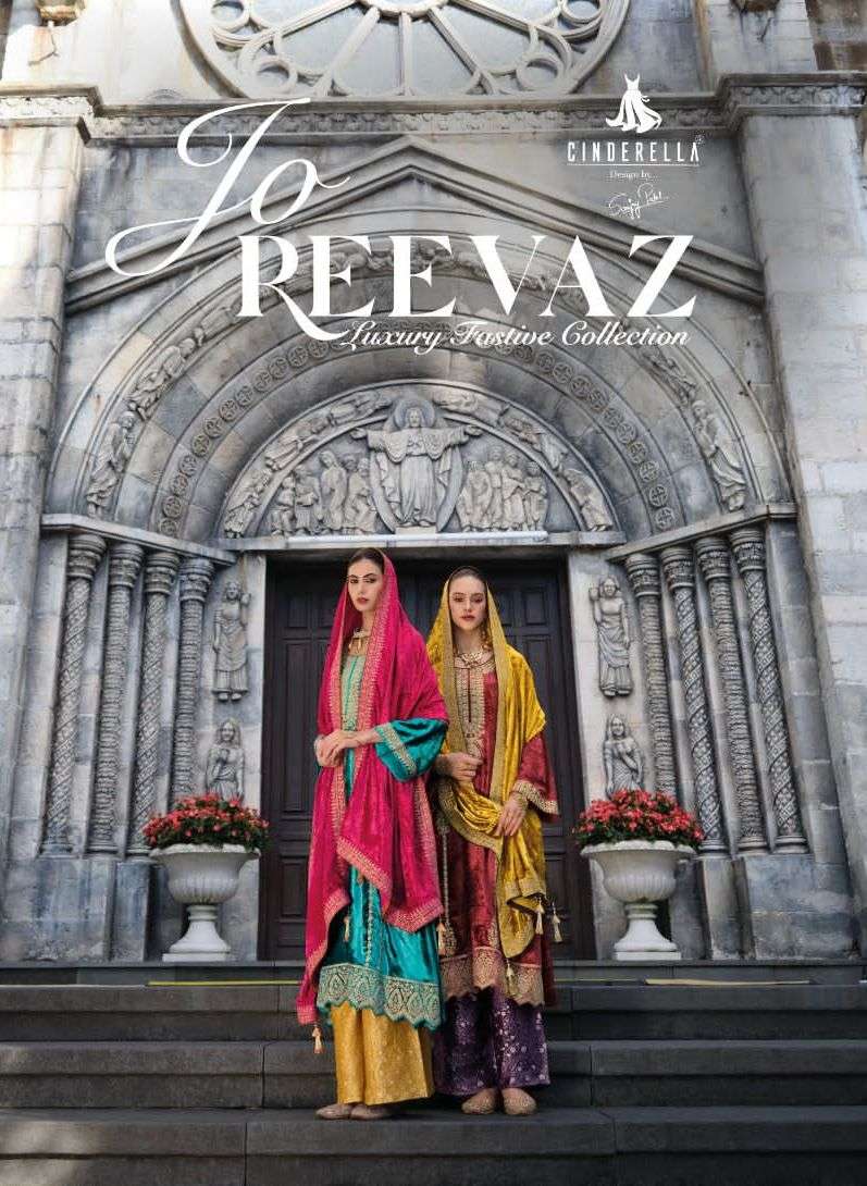 Cinderella Jo Reevaz Viscose Velvet Embroidery Heavy Pakistani Salwar Kameez