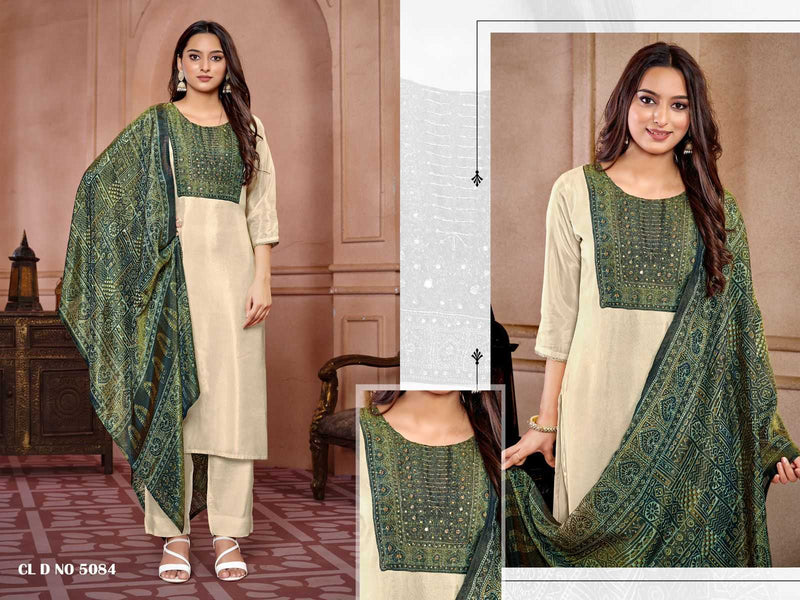 Colorx 5057 To 5059 & 5082 To 5084 Gold Tissu With Heavy Embroidery Readymade Party Wear Suit