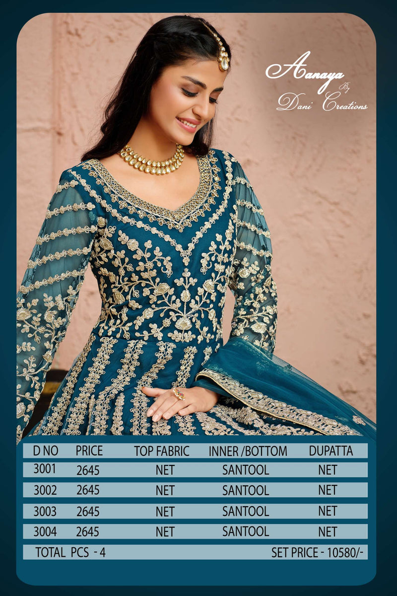 Dani Creation Aanaya 3000 Series Net Heavy Designer Party Wear Collection