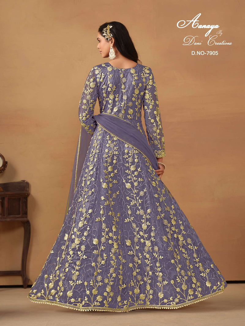 Dani Creation Aanaya Vol 179 Net Semi Stitched Designer Party Wear Gown Dress