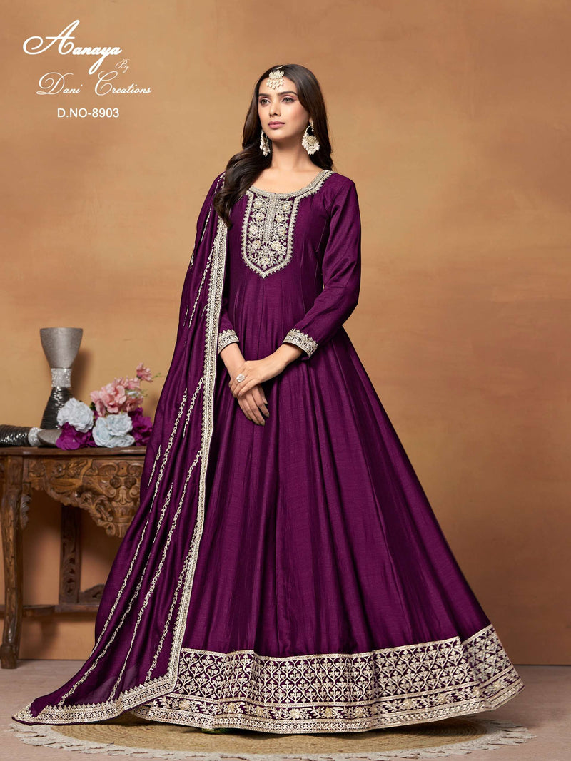 Dani Creation Aanaya Vol 189 Silk Anarkali Festival Wear Suit