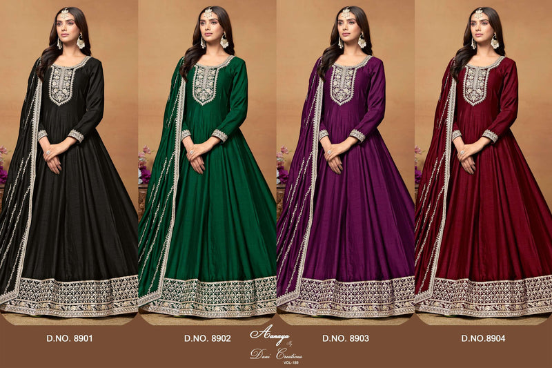Dani Creation Aanaya Vol 189 Silk Anarkali Festival Wear Suit
