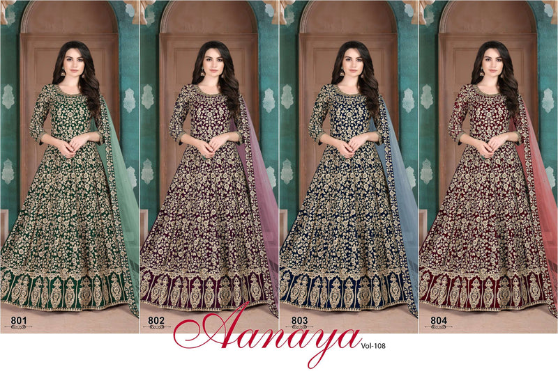 Dani Creation Anaya 800 Series Fox Geoergette Heavy Designer Wedding Wear Dress Collection