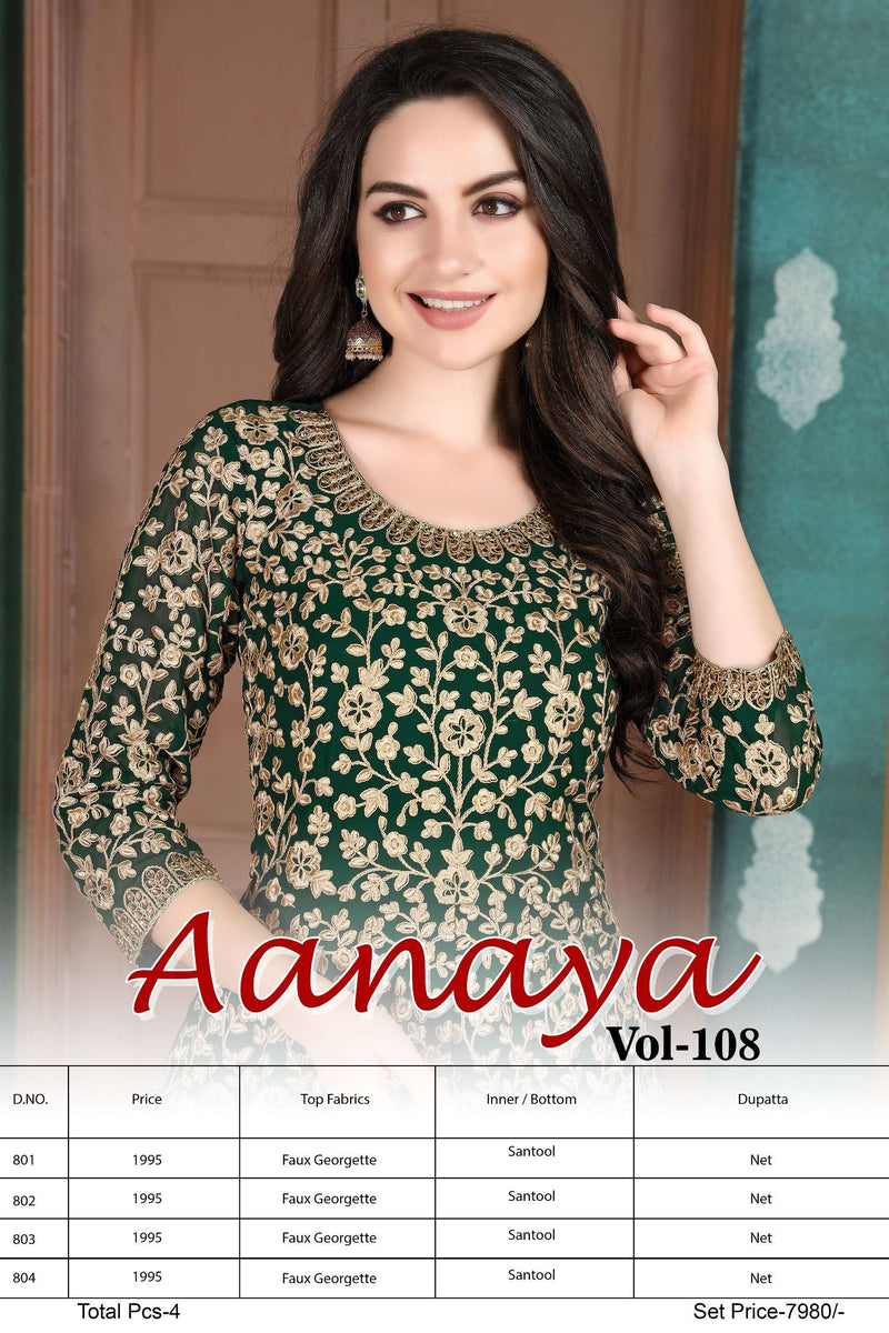 Dani Creation Anaya 800 Series Fox Geoergette Heavy Designer Wedding Wear Dress Collection