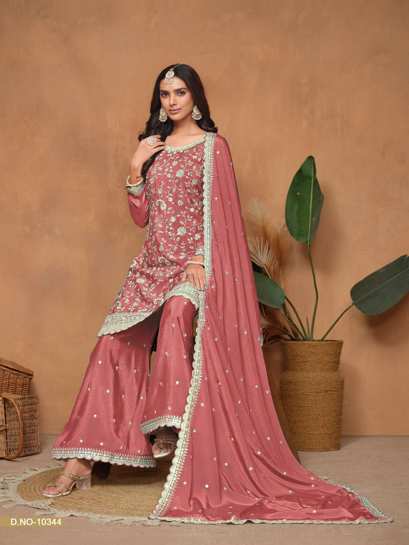 Dani Creation Anjubaa Vol 34 Chinon Heavy Designer Wedding Wear Suit Collection