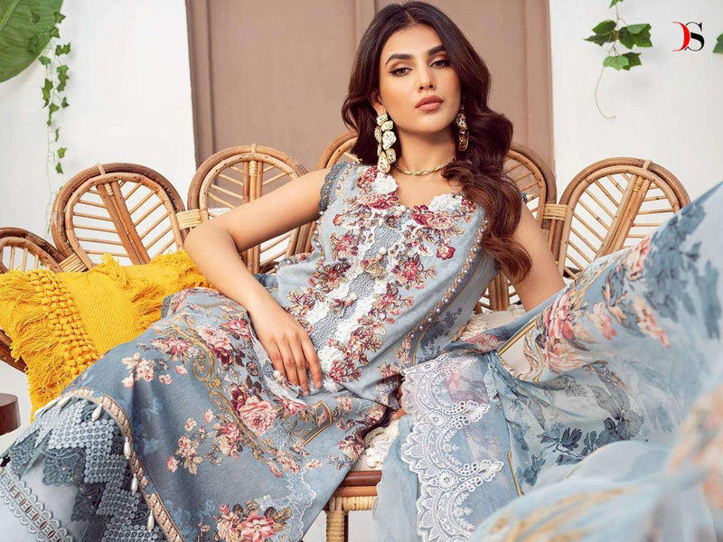 Deepsy Suit Jade Needle Wonder 23 Vol 2 Embroidered Patches Work Pakistani Salwar Kameez