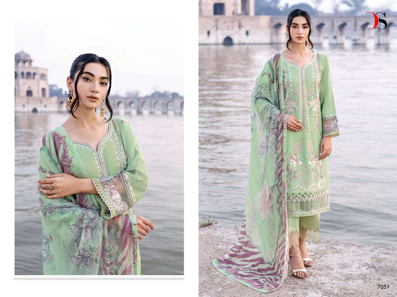 Deepsy Suits Cheveron 24 Cotton Self Embroidery Designer Salwar Suit