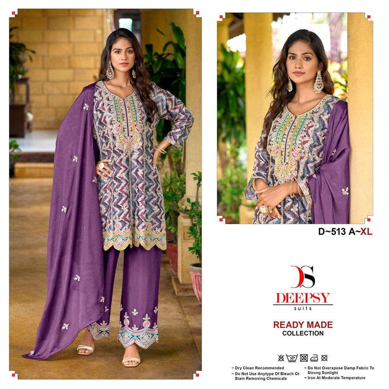 Deepsy Suits D 513 Chinon Digital Print Party Wear Suit