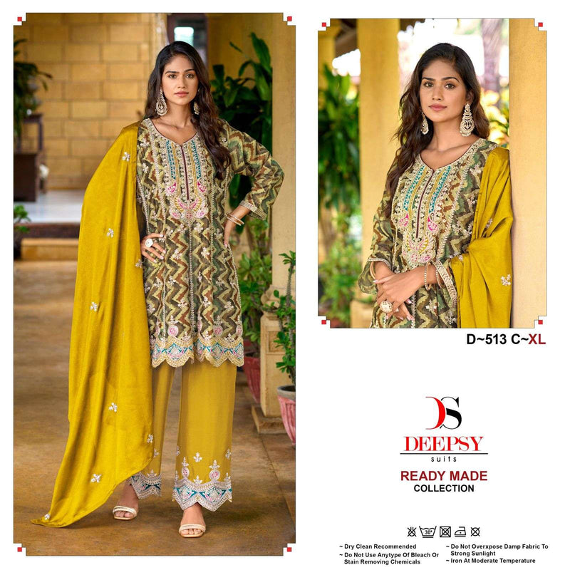 Deepsy Suits D 513 Chinon Digital Print Party Wear Suit