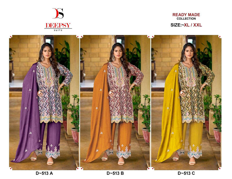 Deepsy Suits D 513 Chinon Digital Print Party Wear Suit