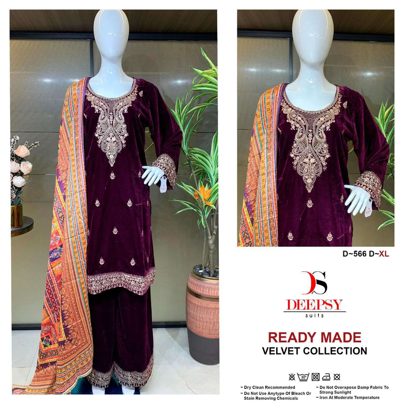 Deepsy Suits D 566 Velvet Party Wear Pret Suit