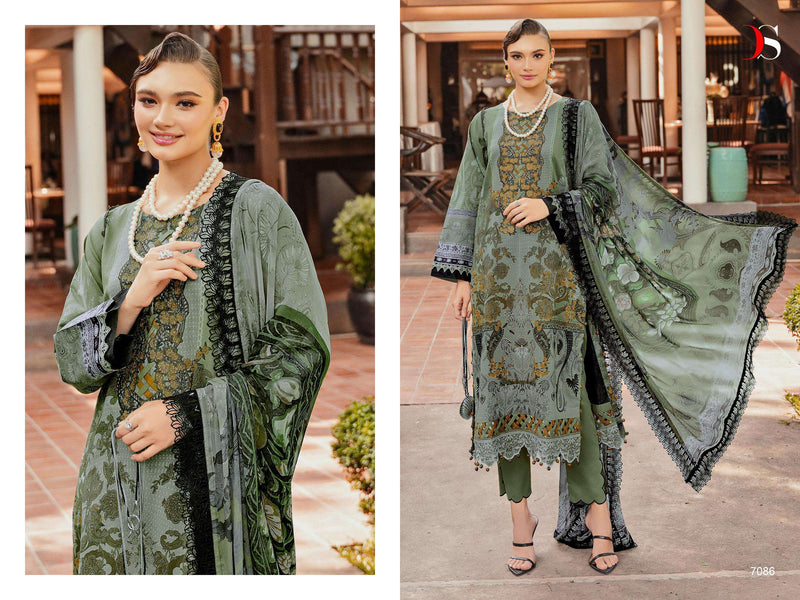 Deepsy Suits Jade Bliss Lawn 24 Vol 2 Cotton Heavy Patch Embroidery Fancy Salwar Kameez