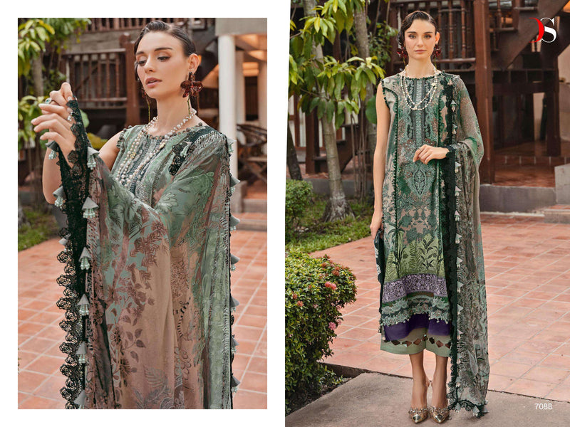 Deepsy Suits Jade Bliss Lawn 24 Vol 2 Cotton Heavy Patch Embroidery Fancy Salwar Kameez