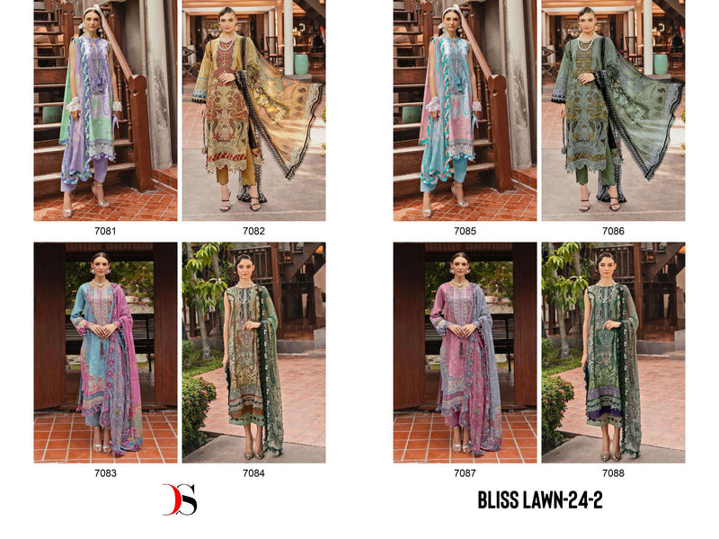 Deepsy Suits Jade Bliss Lawn 24 Vol 2 Cotton Heavy Patch Embroidery Fancy Salwar Kameez