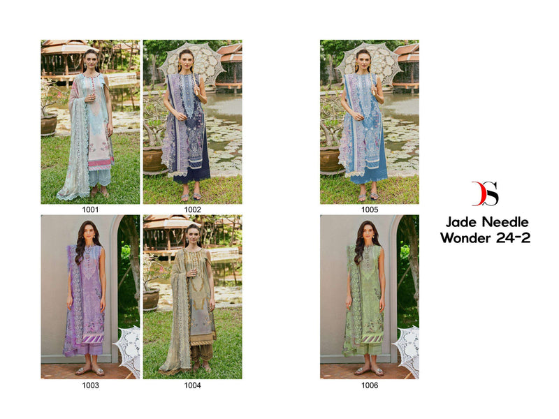 Deepsy Suits Jade Needle Wonder 24 Vol 2 Cotton Embroidery Salwar Suit
