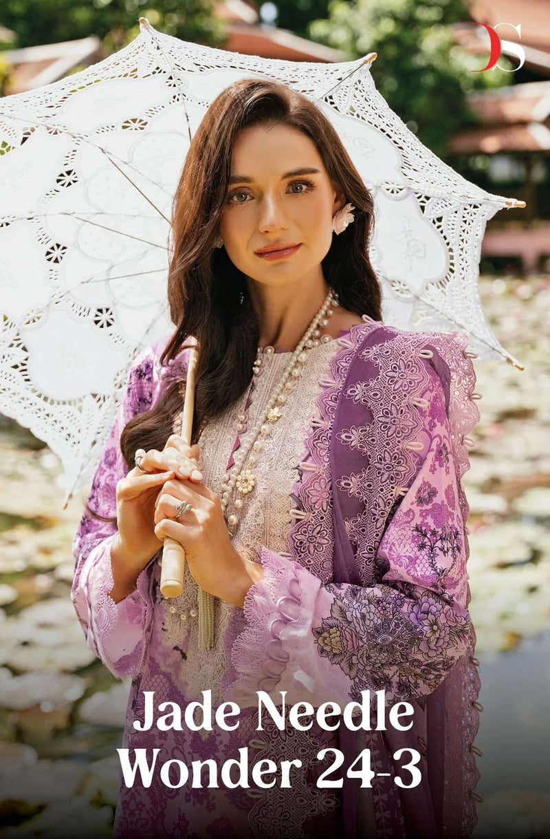 Deepsy Suits Jade Needle Wonder 24 Vol 3 Cotton Print Embroidery Fancy Salwar Kameez