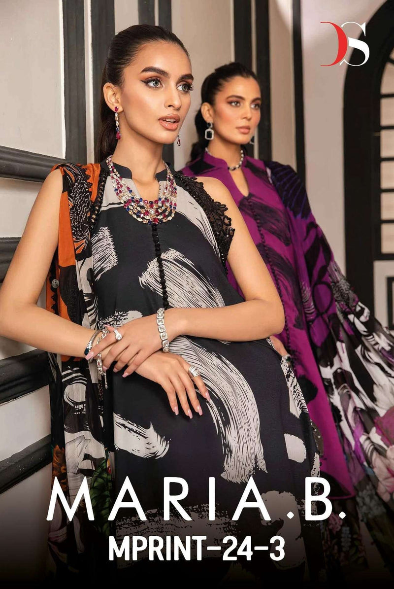 Deepsy Suits Maria B M Prints 24 Vol 3 Cotton Self Embroidery Stylish Salwar Kameez