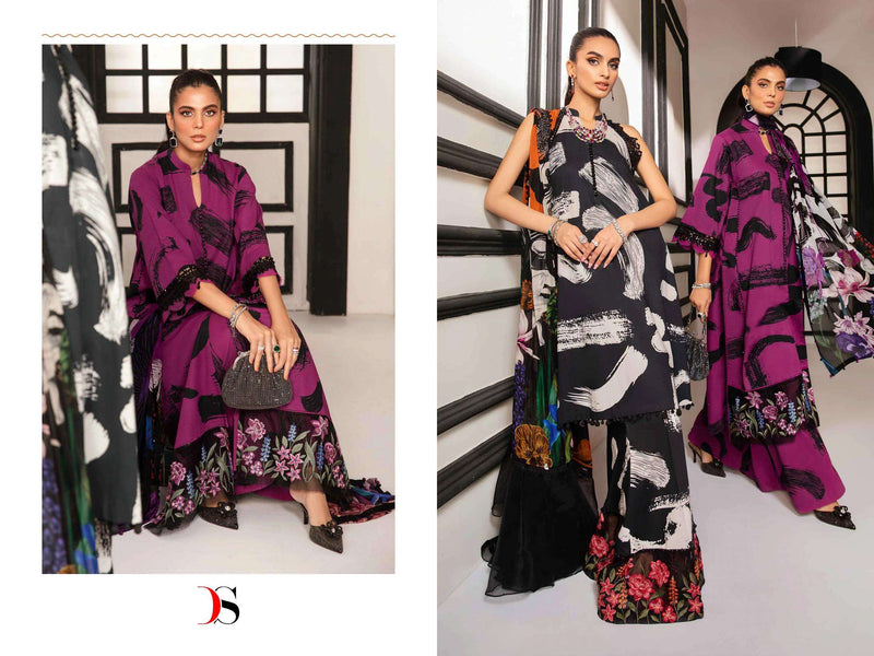 Deepsy Suits Maria B M Prints 24 Vol 3 Cotton Self Embroidery Stylish Salwar Kameez