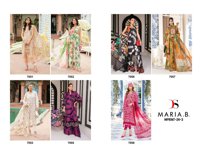 Deepsy Suits Maria B M Prints 24 Vol 3 Cotton Self Embroidery Stylish Salwar Kameez
