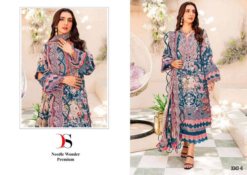 Deepsy Suits Niddle Wonder Premium Collection D No 3343 Cotton Salwar Suit