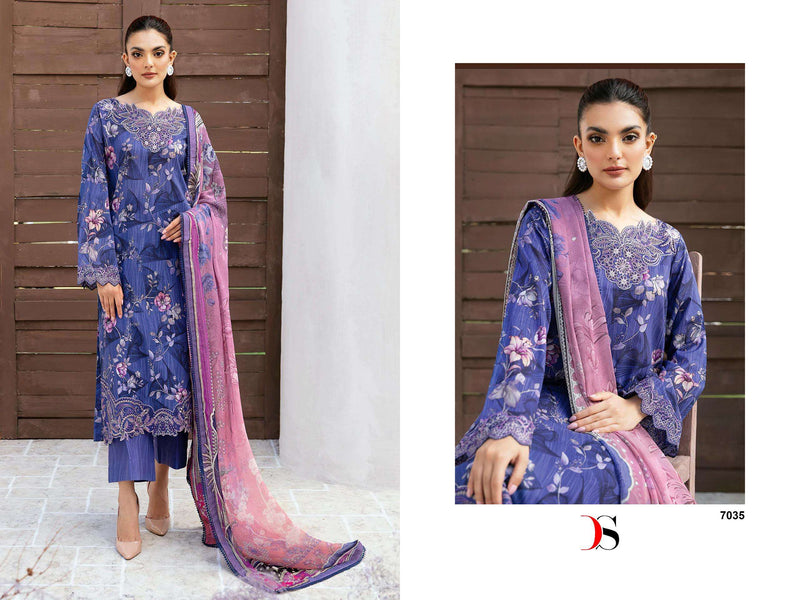 Deepsy Suits Ramsha Rungrez Luxury Lawn 24 Vol 3 Cotton Semi Stitched Casual Wear Kurti Set