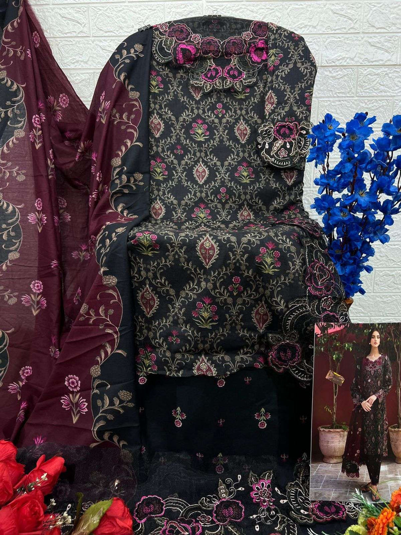 Deepsy Suits Ramsha Rungrez Luxury Lawn 24 Vol 3 D No 7033 Cotton Heavy Embroidery Salwar Suit