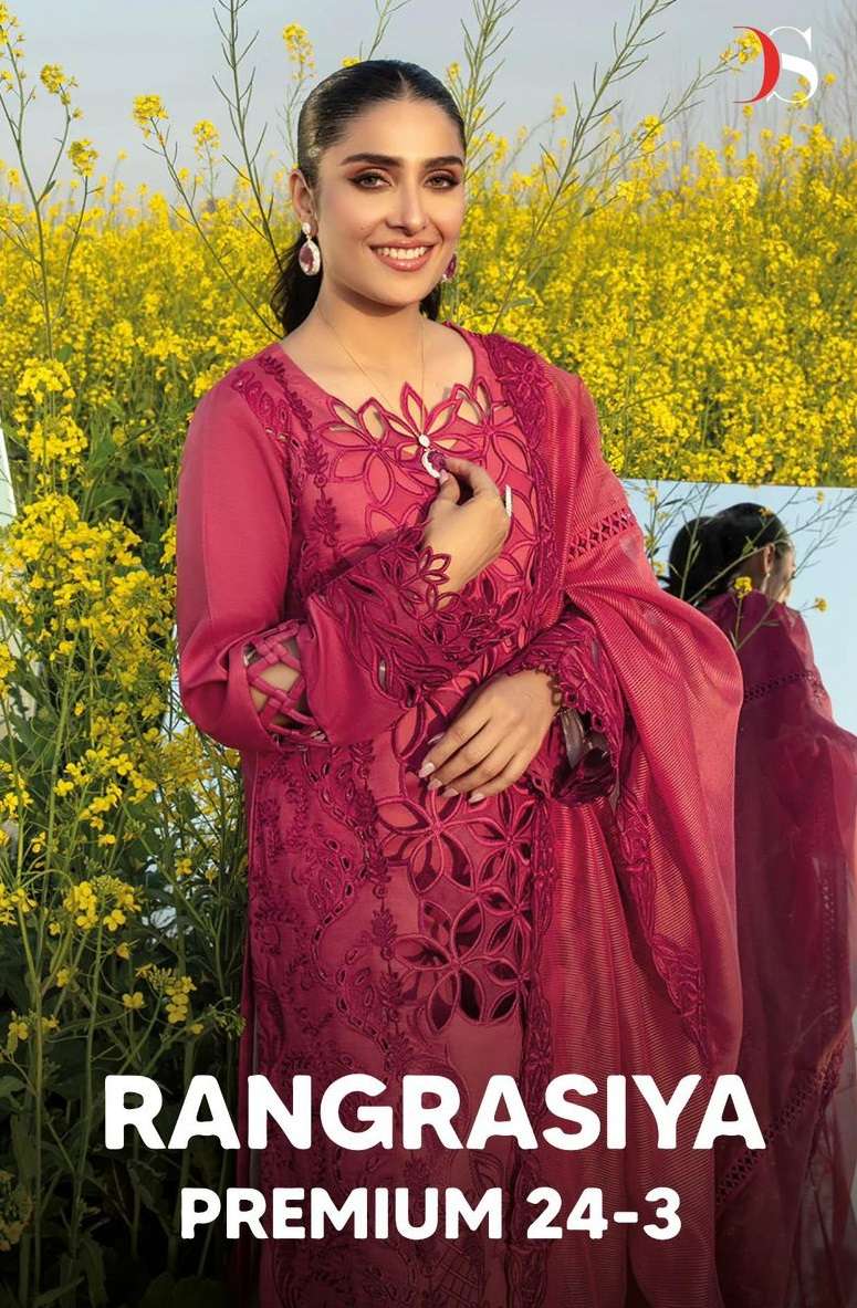 Deepsy Suits Rangrasiya Premium Lawn 24 Vol 3 Cotton Heavy Self Embroidery Fancy Salwar Kameez