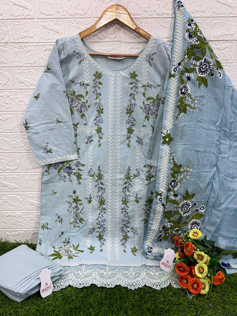 Deepsy Suits Sana Safinaz Muzlin Embroidered 24 Ready Made Collection Cotton Dailywear Suit