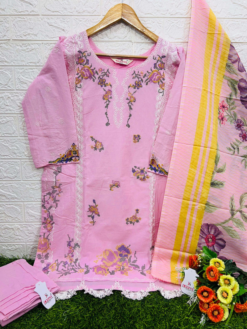 Deepsy Suits Sana Safinaz Muzlin Embroidered 24 Ready Made Collection Cotton Dailywear Suit