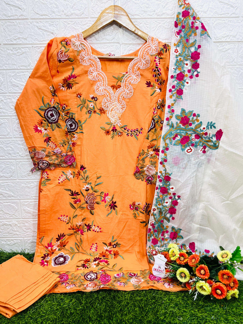 Deepsy Suits Sana Safinaz Muzlin Embroidered 24 Ready Made Collection Cotton Dailywear Suit