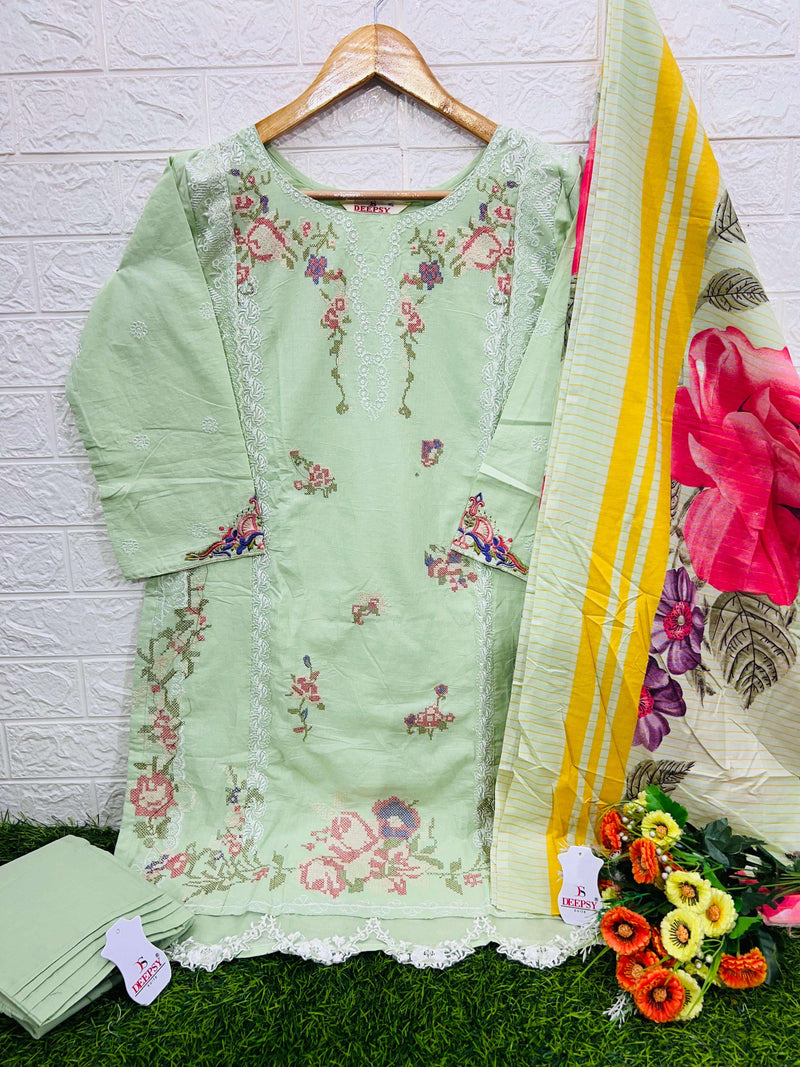 Deepsy Suits Sana Safinaz Muzlin Embroidered 24 Ready Made Collection Cotton Dailywear Suit