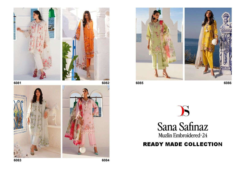 Deepsy Suits Sana Safinaz Muzlin Embroidered 24 Ready Made Collection Cotton Dailywear Suit