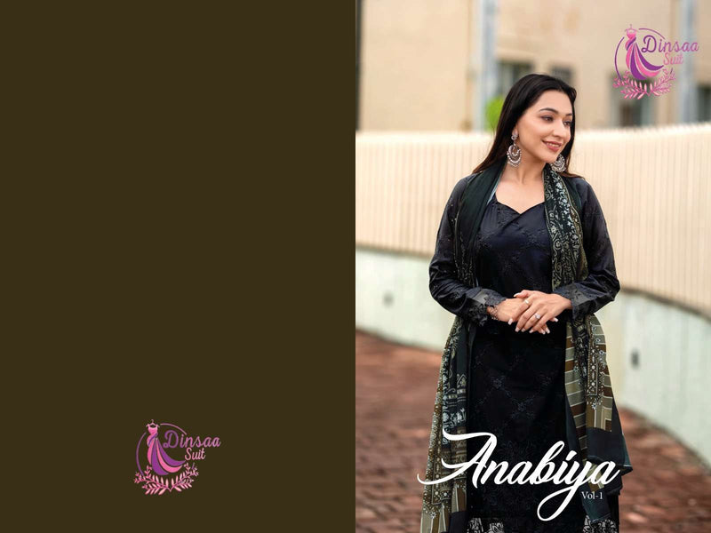 Dinsaa Suit Anabiya Vol 1 297 298 299 Cambric Embroidery Suit