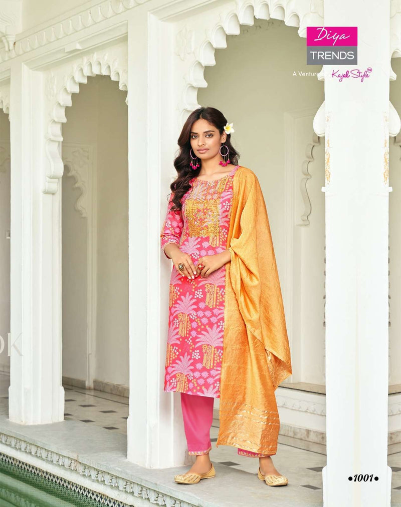 Diya Trends Sawariya Vol 1 Muslin Digital Printed Kurtis With Pant
