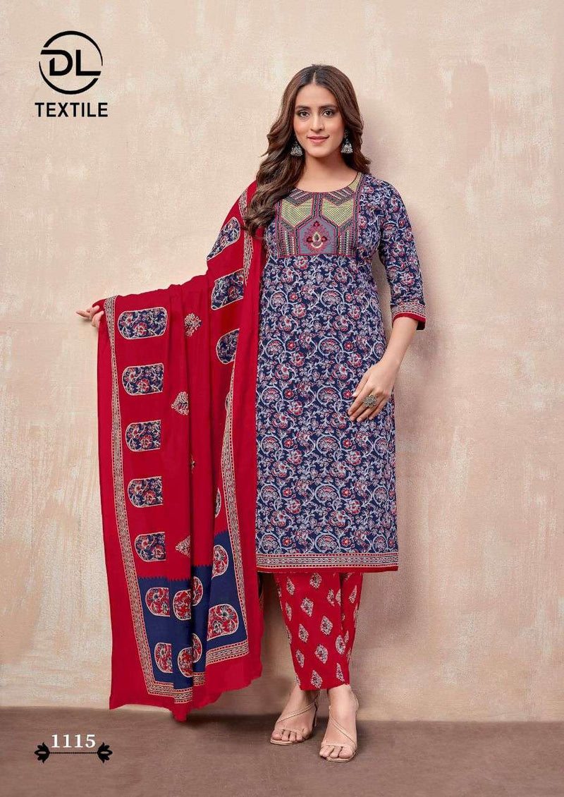 Dl Textiles Top Secret Vol 2 Cotton With Neck Work And Pocket Readymade Salwar Suit